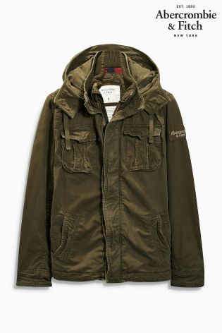 Khaki Abercrombie & Fitch Casual Jacket
